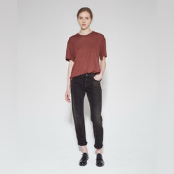 ACNE Studios | The Row Straight Leg Black Crease Cropped Denim Jean Size 29/8 - Picture 1 of 13